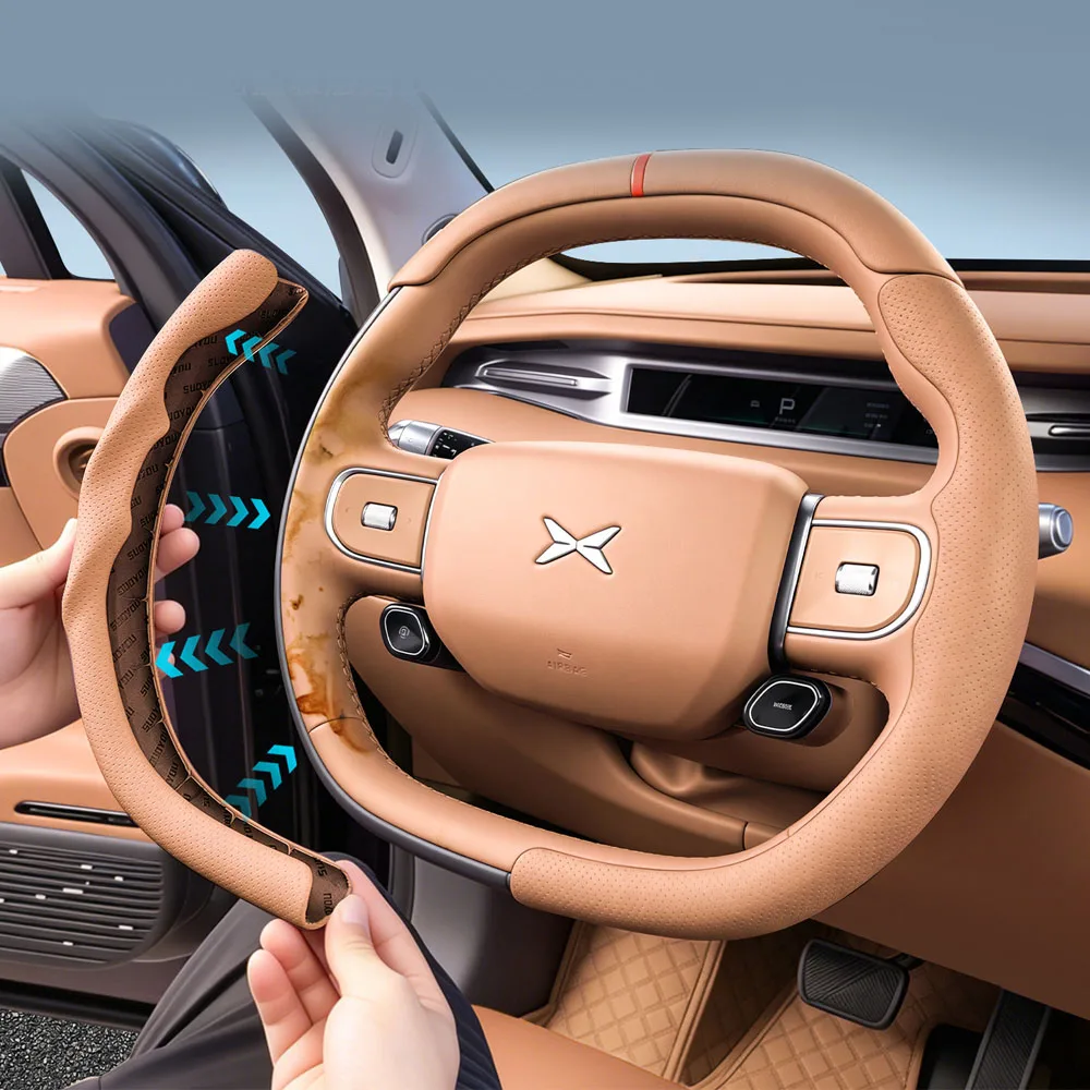 

Three Section Steering Wheel Cover For Xpeng GX 2026 Interior Accessories Sweat Absorbing And Anti Slip Steering Wheel Cover