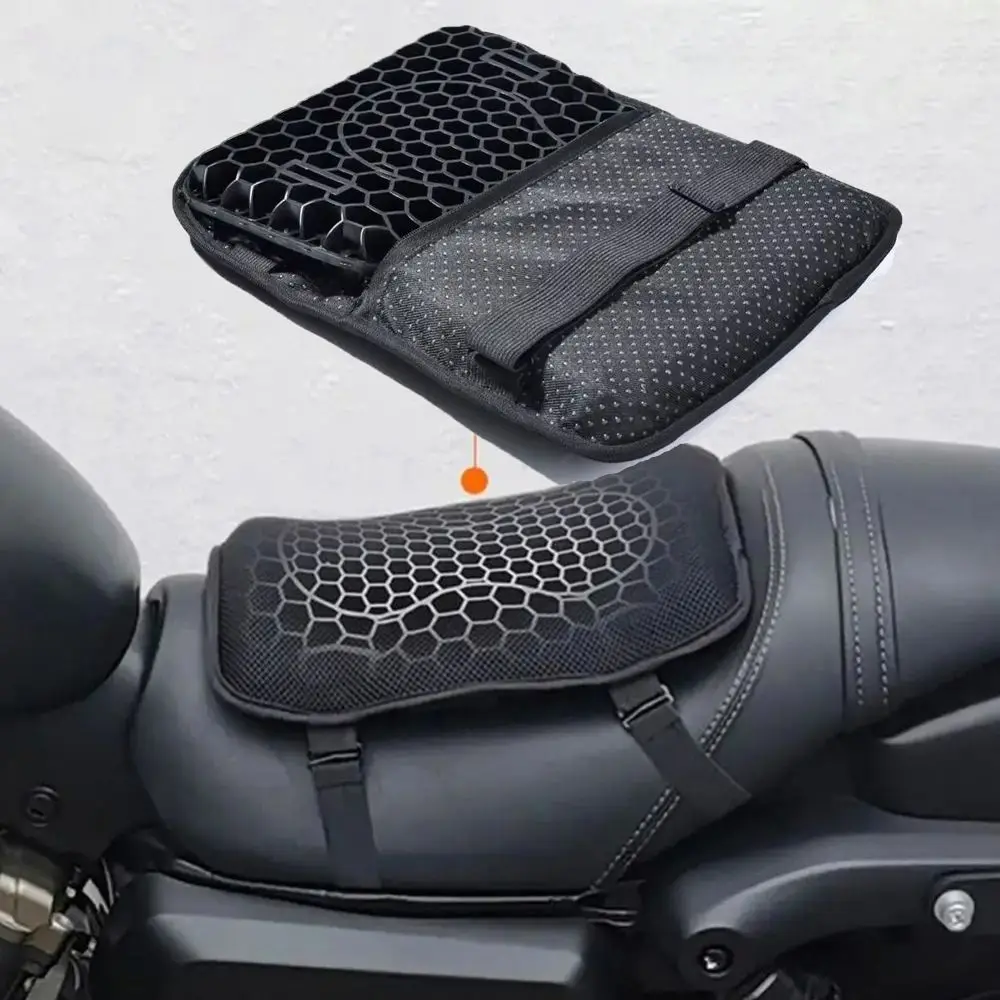

Foldable Motorcycle Gel Seat Cushion Universal Motorcycle Seat 3D Honeycomb Breathable Shock-Absorbing Pad Gel Seat Cushion V2B3