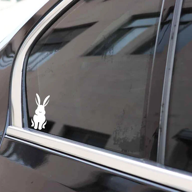 Car Stickers Personalized Creative Stickers Car Decoration Cute Rabbit Pattern Stickers Waterproof and Sunscreen PVC 16*7cm