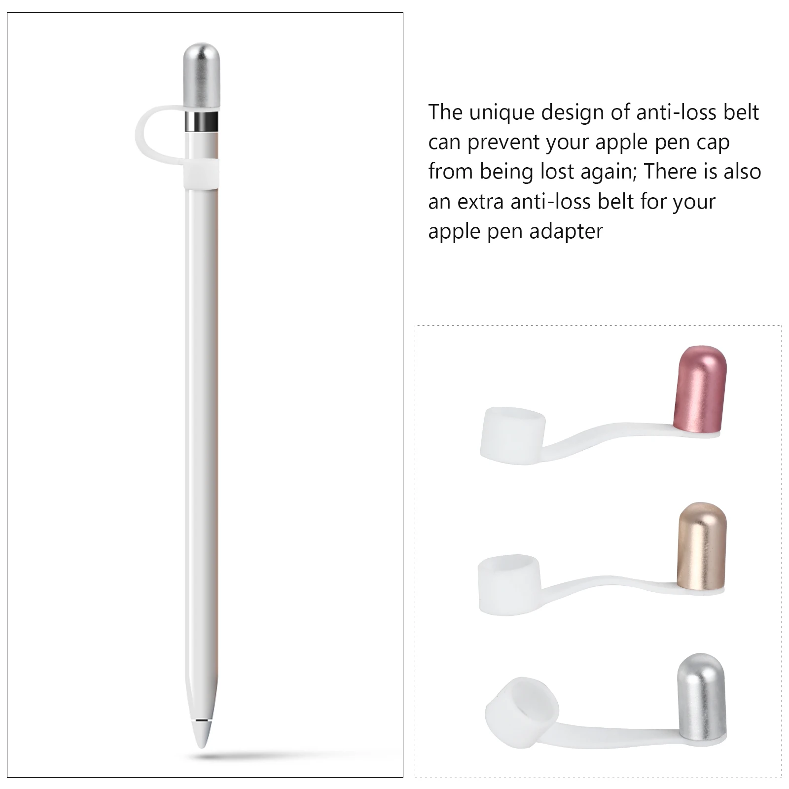 

3 Pcs Pen Cap Anti-loss Cover Touch Protective Silicone Sleeve Stylus Case Hat Protector