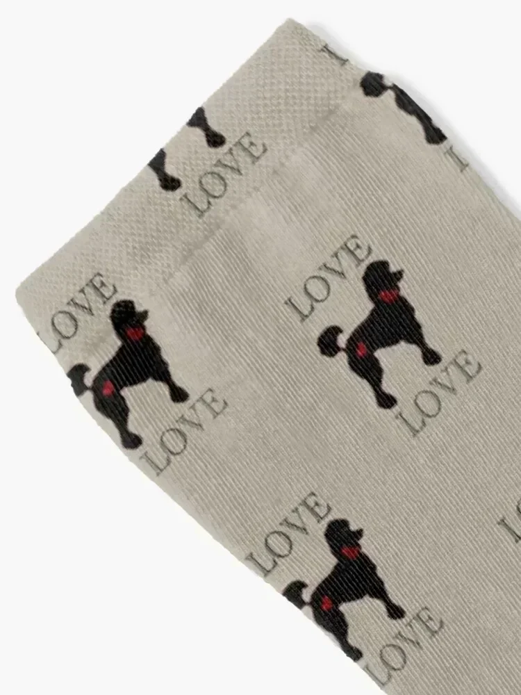 Love Poodles Heart Socks golf sport aesthetic Sports Mens Socks Women's