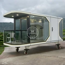 2024 Folding 2 Bedroom Container House Modular Luxury Prefab Villa House Luxury Camping Space Capsule