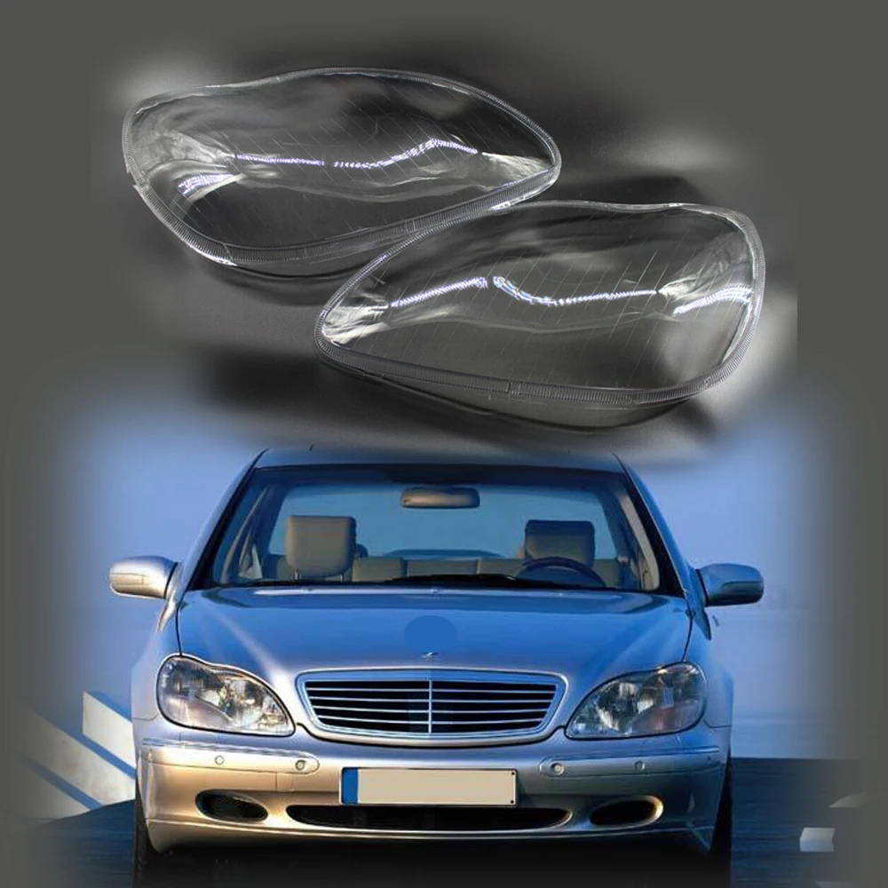 W220 For Mercedes-Benz S Class S600 S500 S320 S350 S280 1998-2005 Car Headlight Headlamp Clear Lens Auto Shell Cover