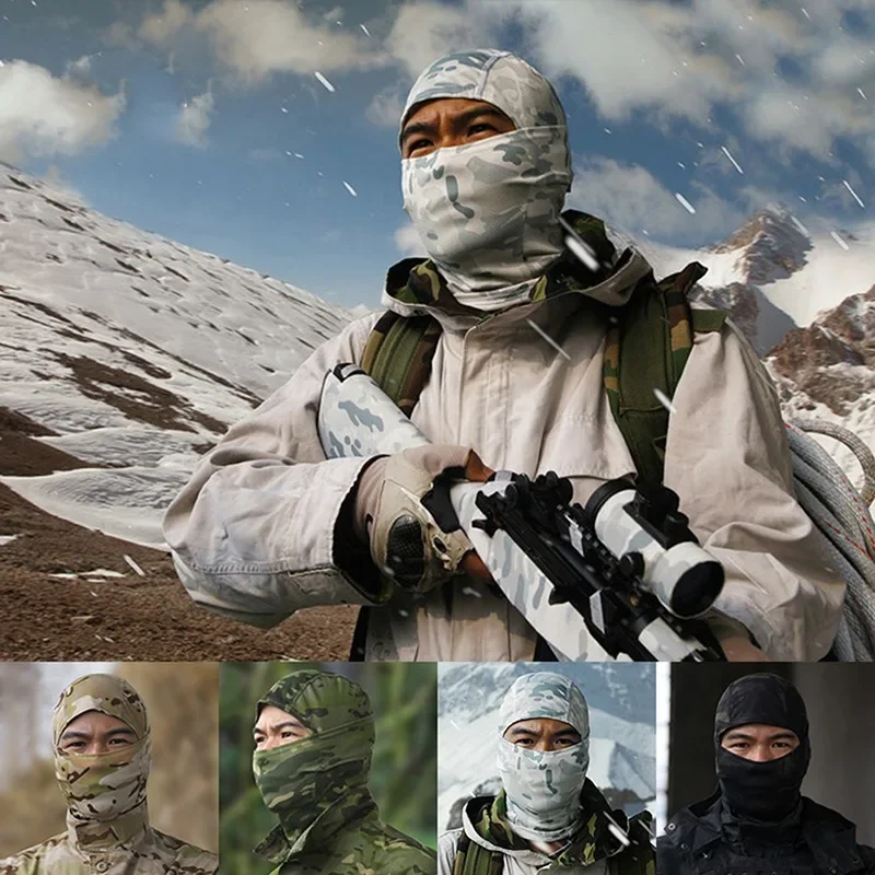 Full Face Camouflage Balaclava Mask Ski Bike Cycling Hunting Scarf Multicam Airsoft Cap Men Head Cover