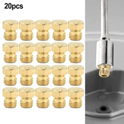 5/20PCS Propane Gas Nozzles 0.5mm Orifice Brass Jet Nozzle Propane Burner Orifice Kit Grill Replacement Parts LP Gas M6*0.75mm