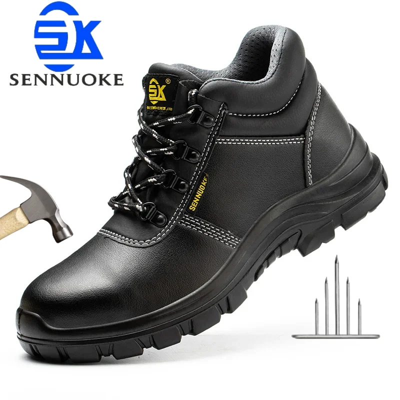 Safety Shoes Men for Work Lightweight Sport Sneakers Steel Toes Free Shipping Safety Tennis Protection for the Feet Original