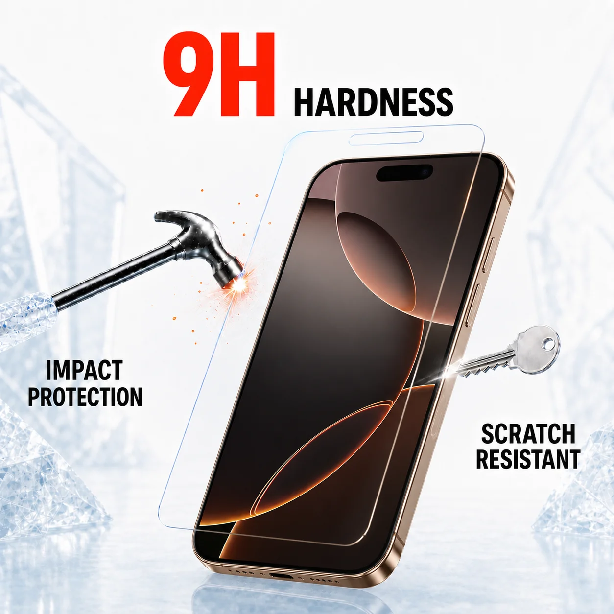 Plum Tempered Glass Film for iPhone 16/16e/16 Plus/16 Pro/16 ProMax Screen Protector Tempered Glass with Mount Protective Film