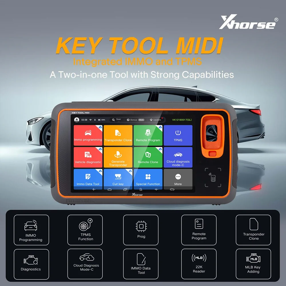 XHORSE XDKMD0EN キーツール MIDI IMMO & TPMS 2-IN-1ツール