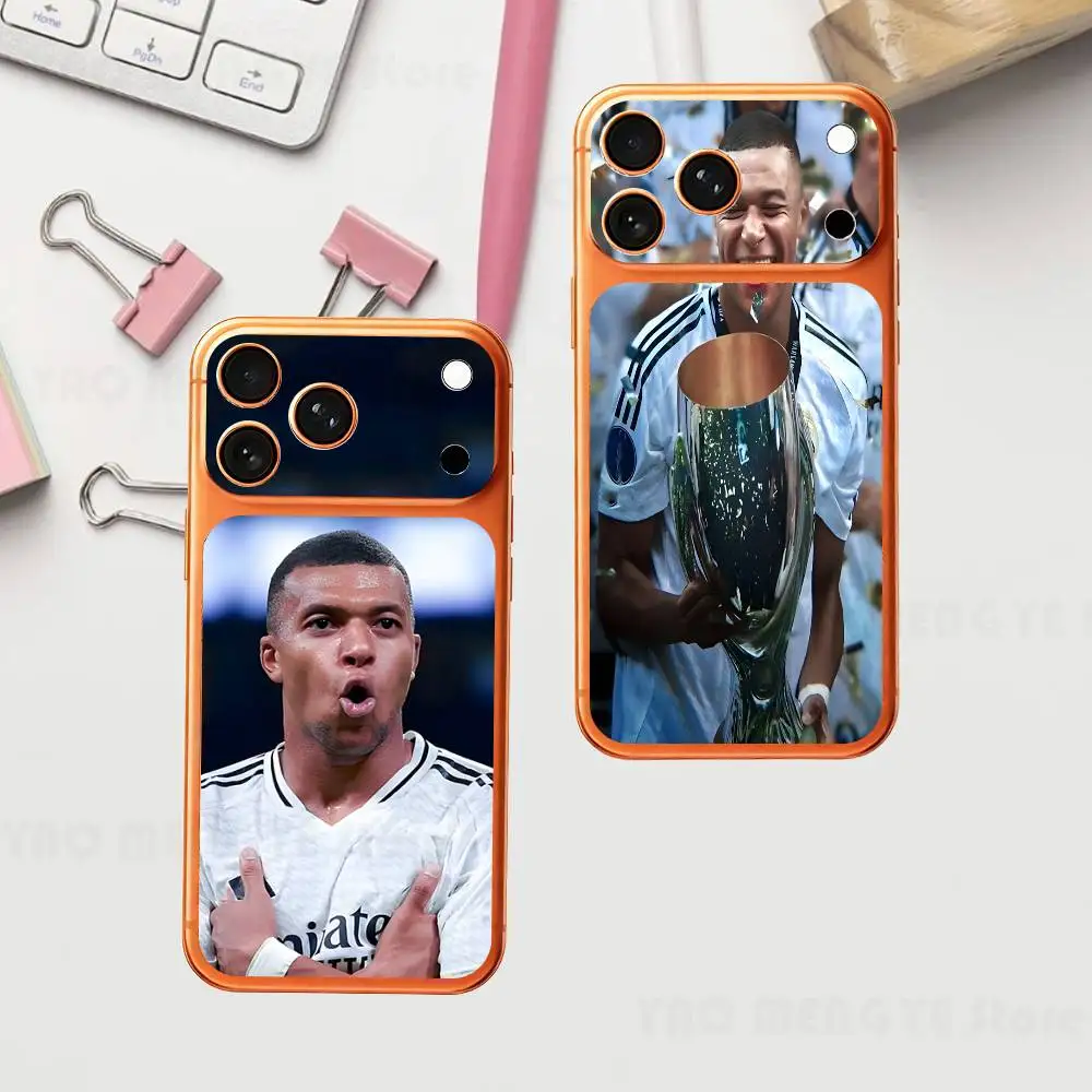 

Kylian Star M-Mbappe Football For Iphone 17 Pro ProMax Back Protective Decorative Sticker Back Cover