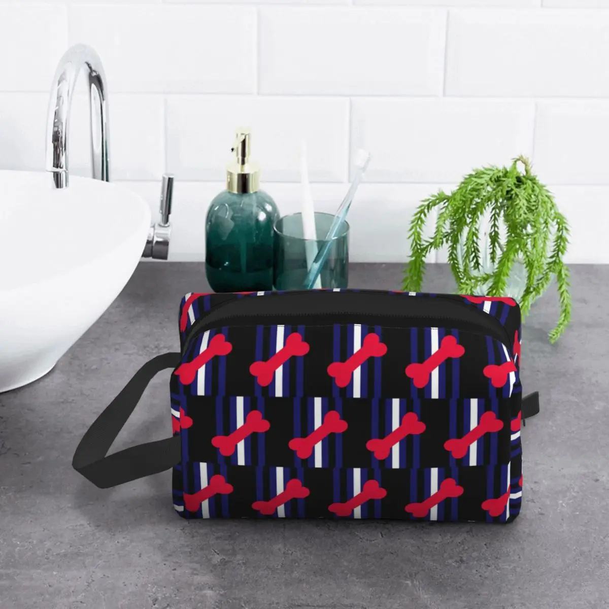 Leather Puppy Pride Makeup Bag Cosmetic Organizer Storage Dopp Kit Toiletry Cosmetic Bag for Women Beauty Travel Pencil Case