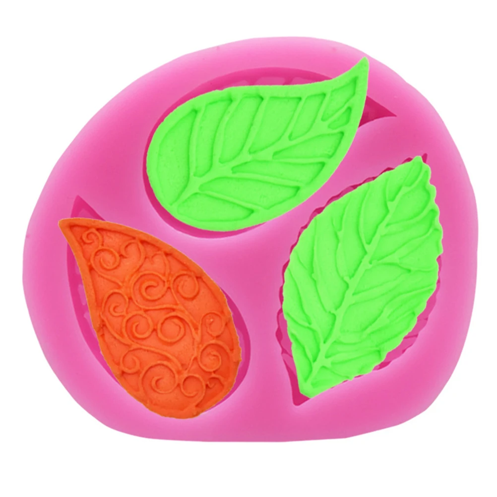 

Silicone Leaf Mold for Cake Fondant DIY Baking Leaves Shape Non-Toxic Tasteless Non-Stick Chocolate Candy Ice Cube