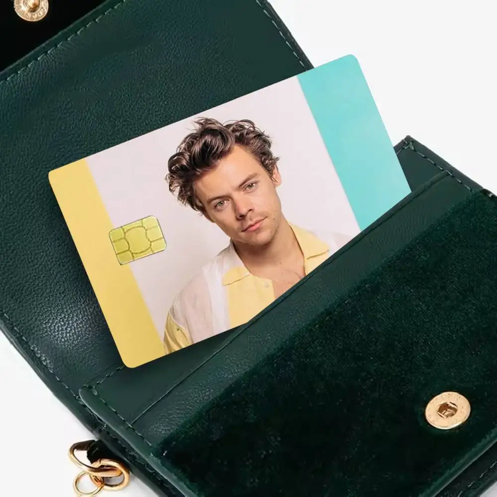 Singer H-Harry Styles 4pcs 1Set Laser Holographic Sticker Skin Cover for Credit Bank Debit Card