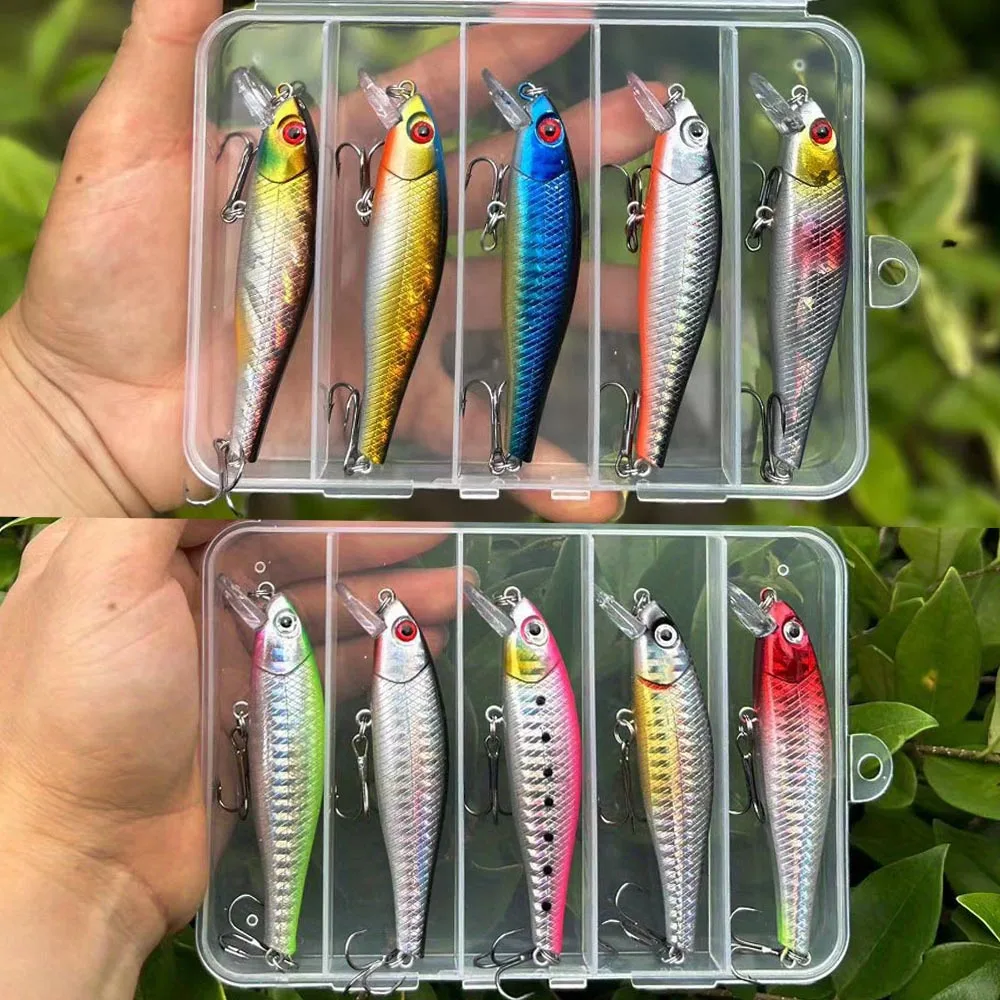 Señuelo Minnow flotante para lubina – Crankbait con ojos 3D - imagen 2