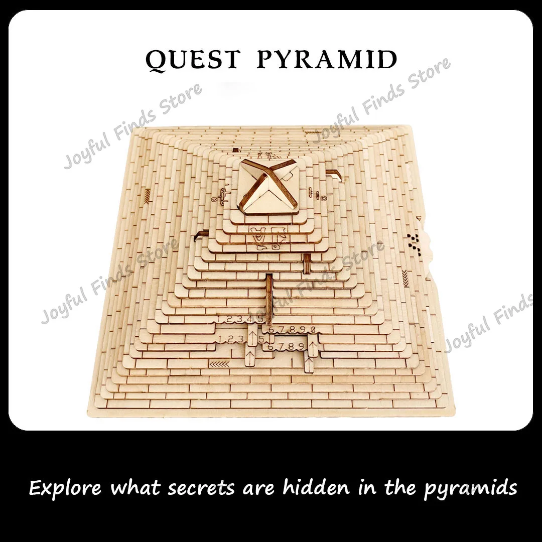 

Surprise Gift Quest Pyramid Puzzle Box With Hidden Compartment Brain Teaser Games For Adults Kids IQ Test Creative Toys
