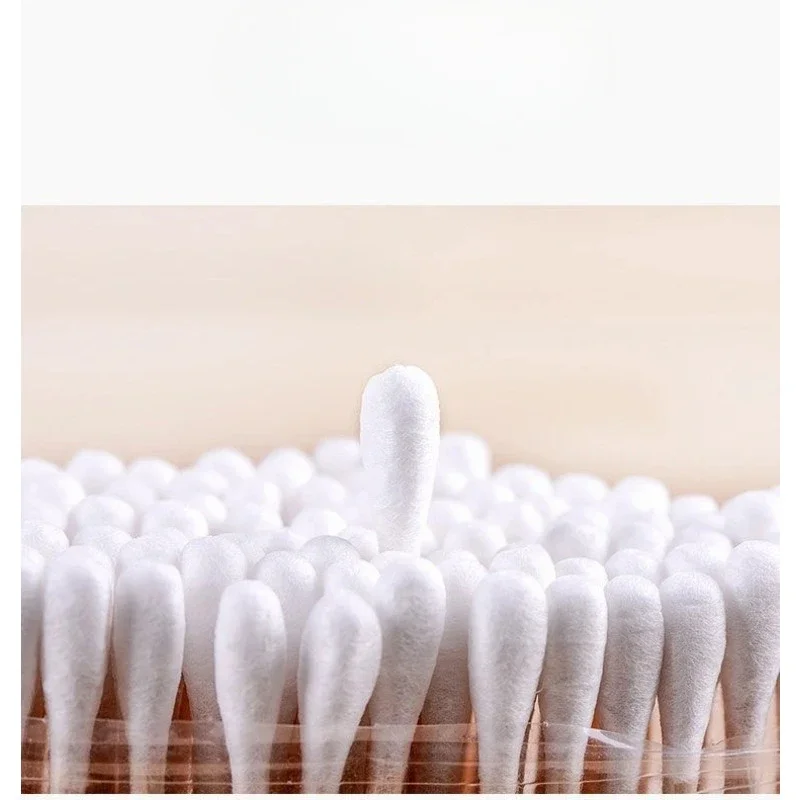 100pcs Colorful Safe Pure Cotton Swabs Baby Infant Dual Head Use Cleaning Makeup  Swabs for Ear Nostril Cleaning