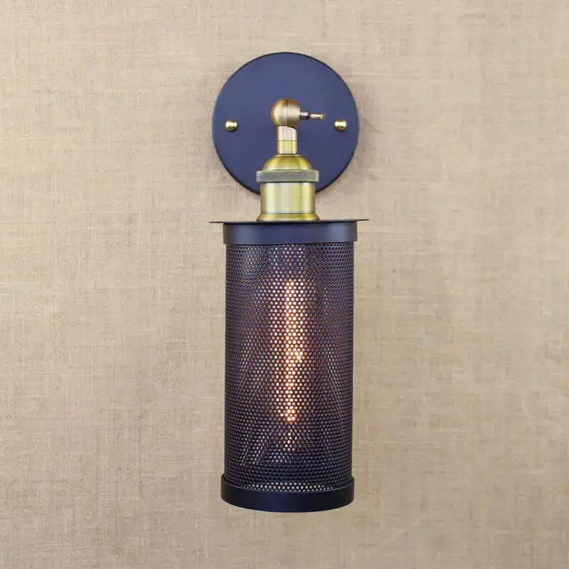 

Retro black vintage metal wall lamp led lights for workroom Bedroom bar Vanity Lights porch light art deco stair night light