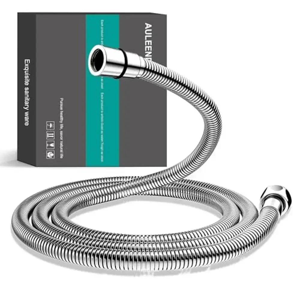 

Удлиненный металлический душевой шланг из нержавеющей стали 304, сменная ручная насадка для душа, 59 дюймов, высокое давление с твердыми латунными вставками