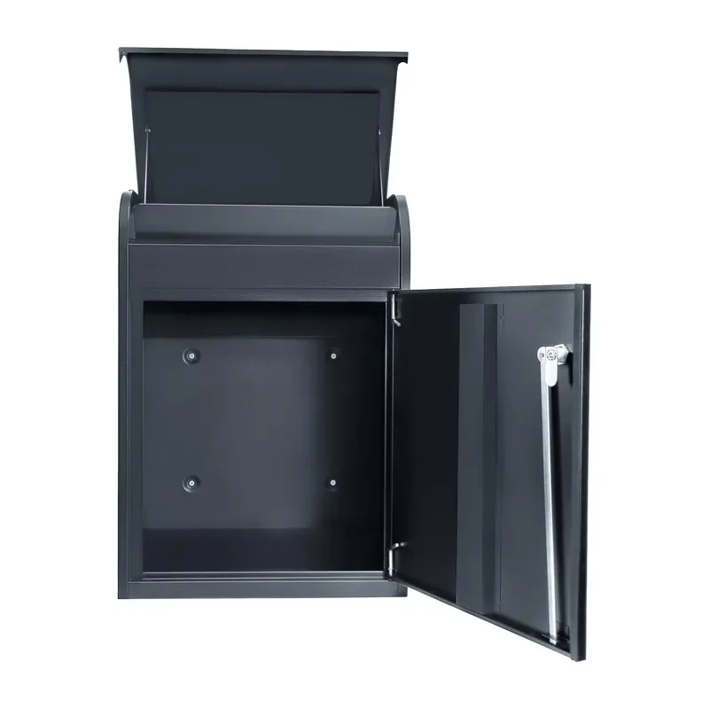 Outdoor Wall Mounted Mailbox Secure Parcel Delivery Box For Fence Installation Weatherproof Metal Package Receiving Container