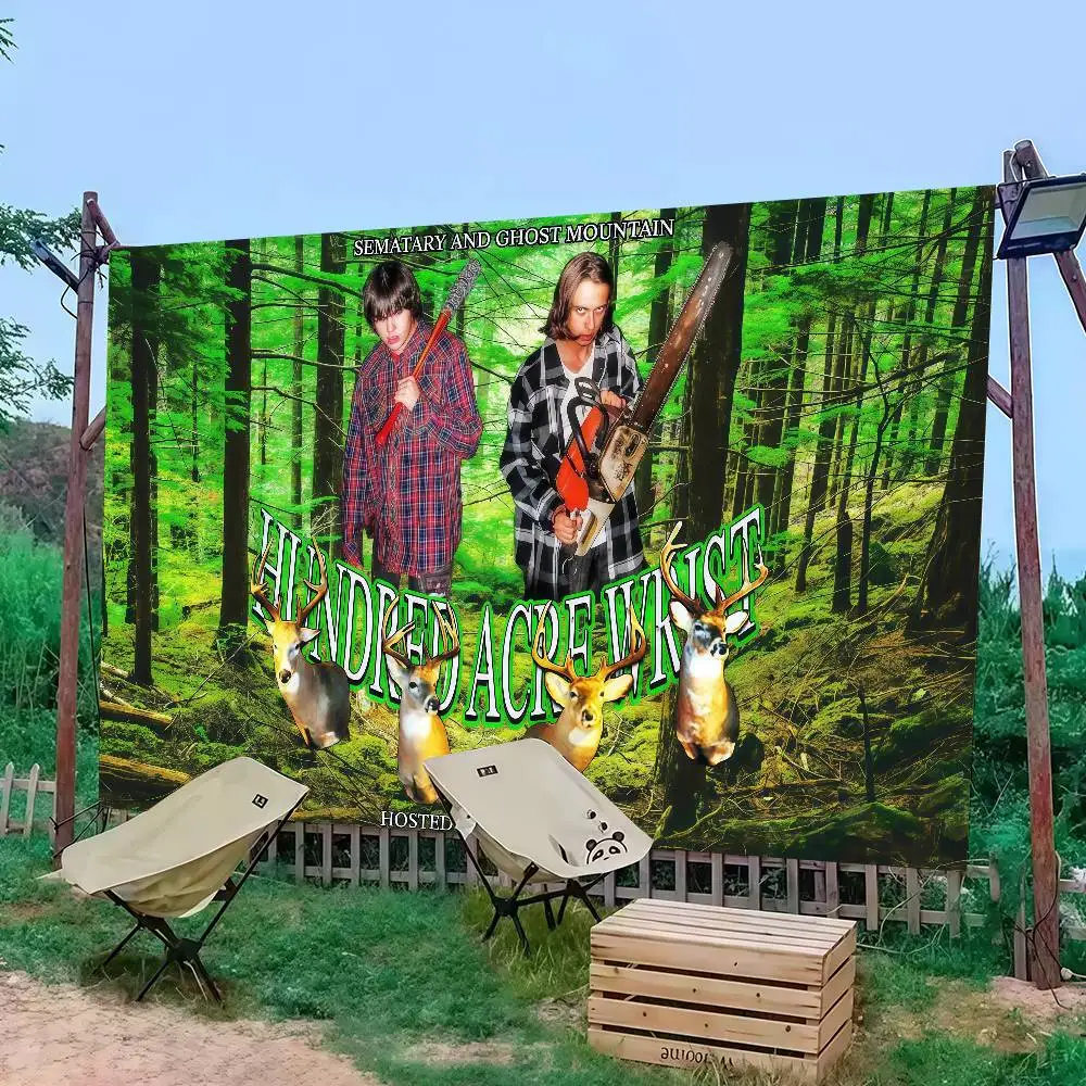 

Rapper S-Sematary Hundred Acre Wrist Flag Decoration Outdoor Picnic Party Home Camping Party Art Hanging Banner