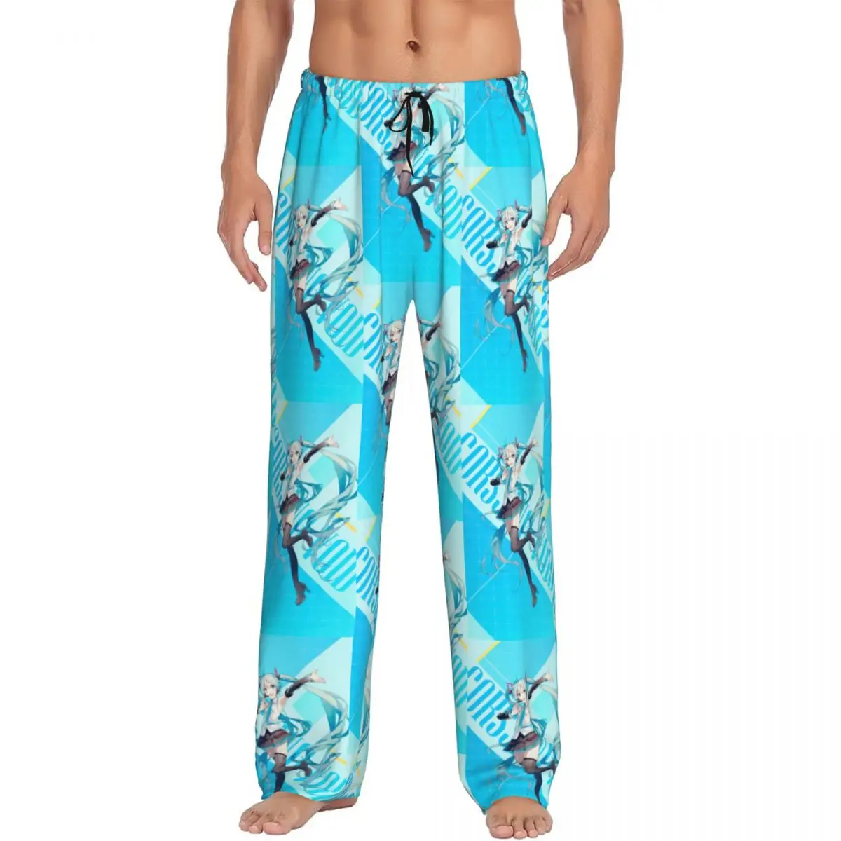 カスタム-h-hatsunes-パジャマパンツ-メンズ-ミュージックガール-ボーカロイド-ヴィンテージプリント-ラウンジスリープ-ストレッチスリープウェア-ボトムス-ポケット付き