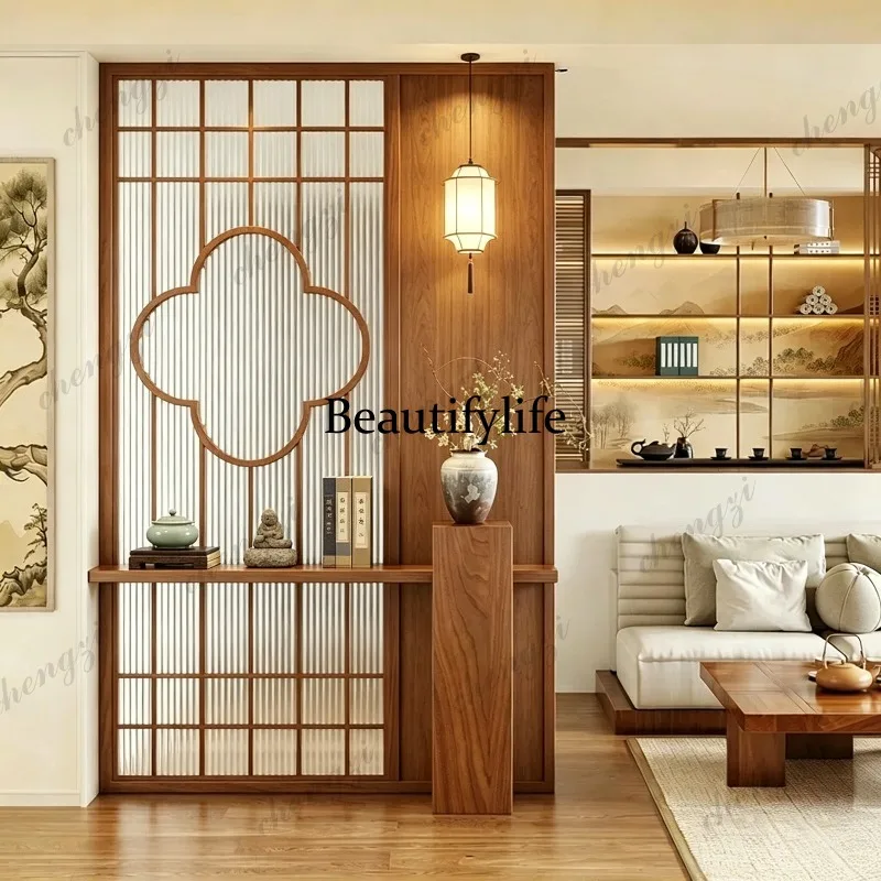 H134 Home Entry Living Room Office Begonia Flower Partition Light Luxury Tea Room Entrance Screen Block