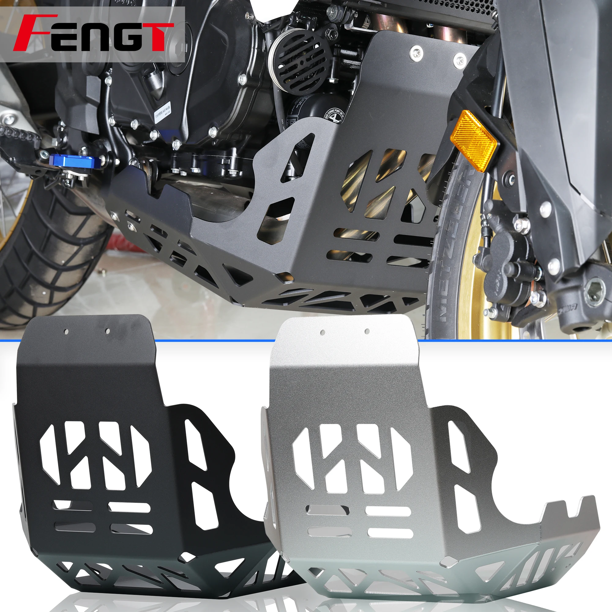 

FOR HONDA TRANSALP XL750V XL750 Motorcycle Engine Protection Cover Chassis Under Guard Skid Plate Thickened Carbon Steel