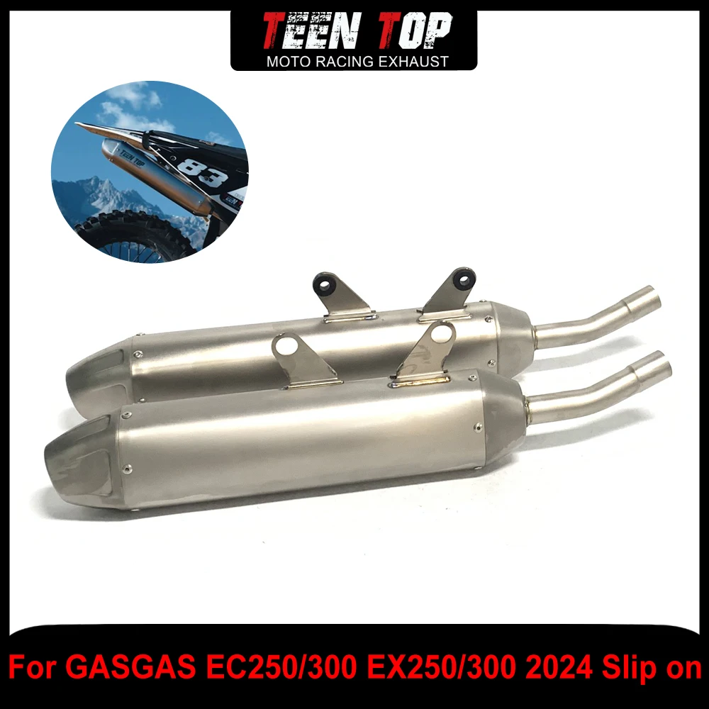 

30MM Offroad Bike Exhaust Slip on For GASGAS EC250/300 EX250/300 Slip on Exhaust Titanium Alloy For KTM 250XC-W 300XC-W 2024