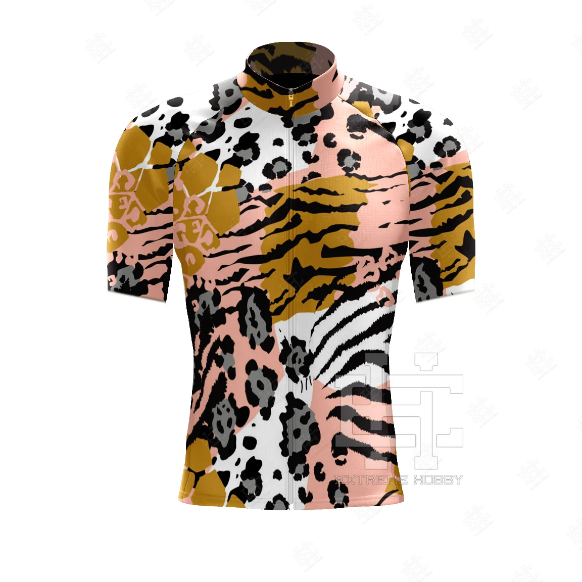 Bicycle Jersey Cycling Tops Wear Summer Bike Gear Short Sleeve Anti-UV Sun Kit Breathable Leopard Shirts Maillot Roupa Ciclismo