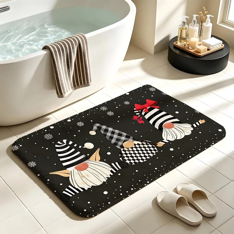 Bath Mat Red Brick Wall With Ivy And Butterfly Print Bathroom Rug Absorbent Floor Mat For Shower