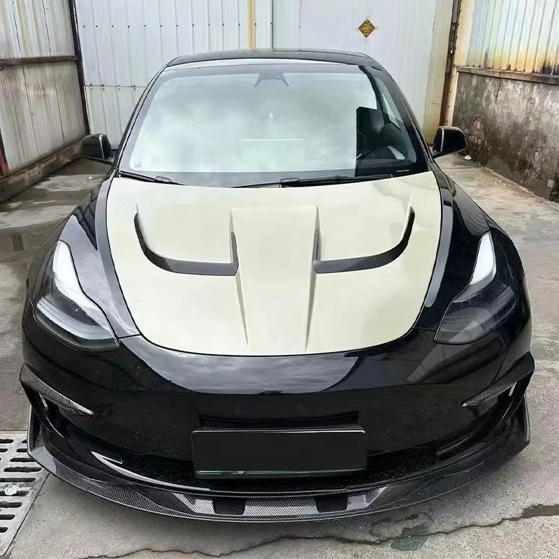 Copertura cofano motore cofano in alluminio stile turbo per cofano modello 3