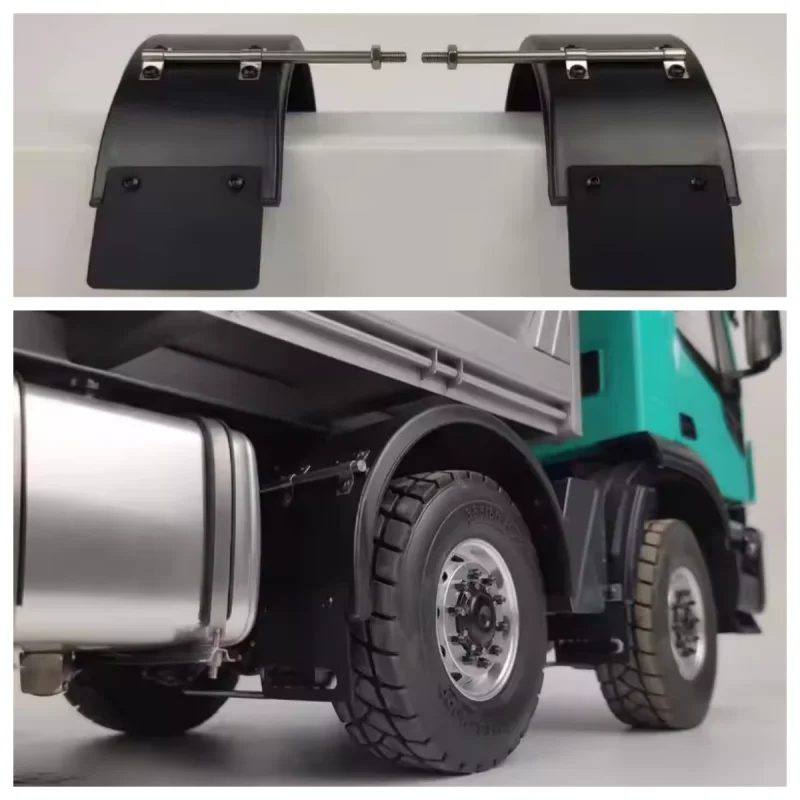 

1/14 модификация радиоуправляемого грузовика, брызговик на одно колесо, брызговик для прицепа, переднее пластиковое крыло для грузовика TAMIYA LESU, детали грузовика