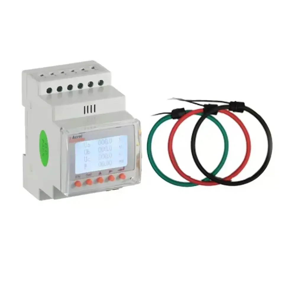 ACR10R-D120RE4 3-phase external Rogowski Coil power meter 2000A current input LCD display/RS485 Modbus-RTU