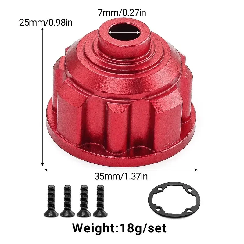 

Aluminium 7075 Front/Rear Diff Case W224 For 2.0 MaxxSlash #8982 TRXS 1/10 MAXX MONSTER TRUCK-89076-4 RC Car Part