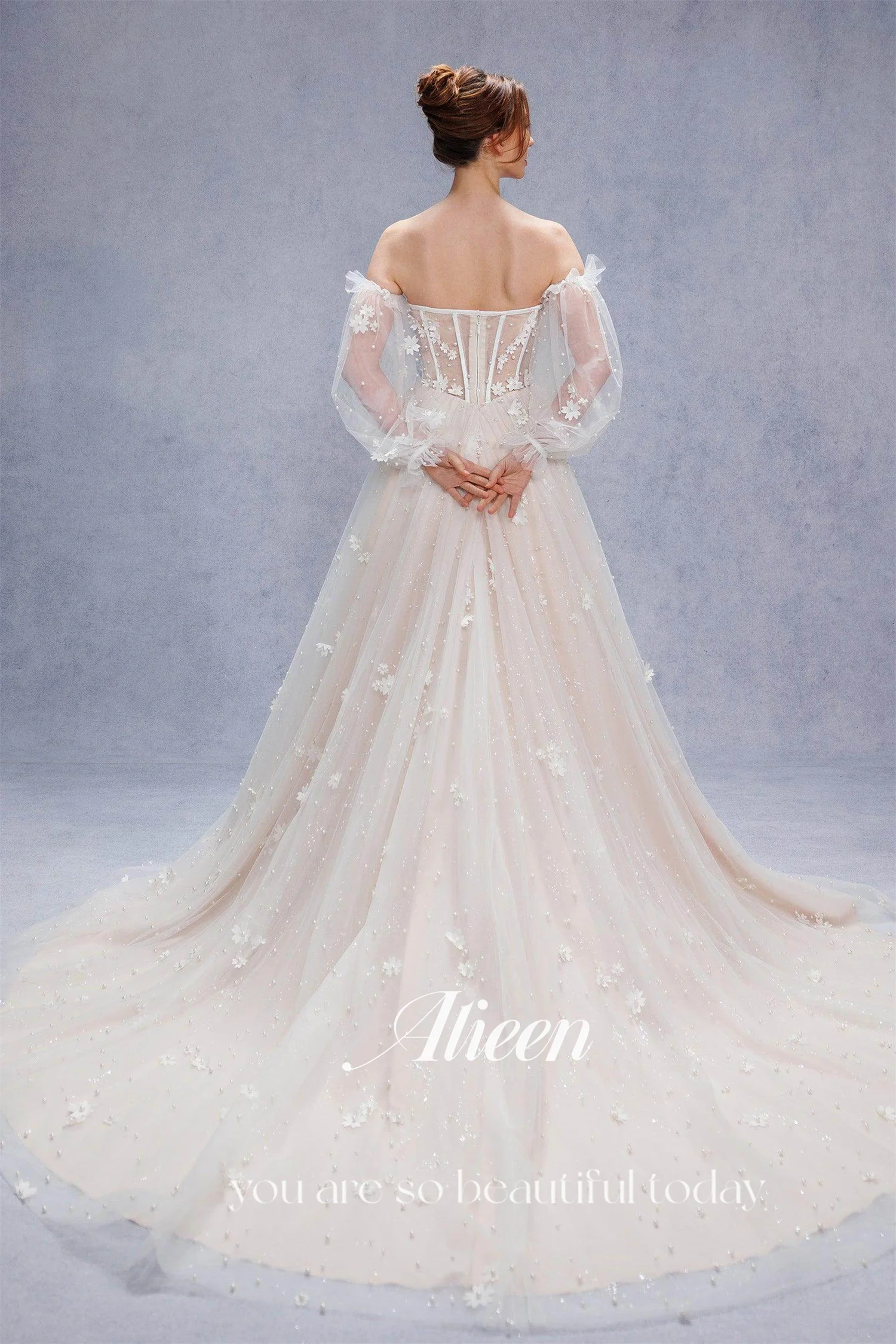 Aileen فساتين الحفلات الأنيقة 2025 فستان الزفاف فستان سهرة نسائي Fساتين Sherese على شكل قلب على شكل حرف a مطرز بالخرز مخصص للحفلات الراقصة