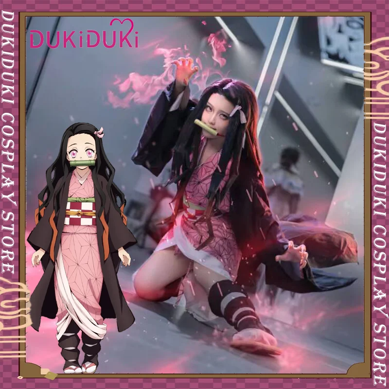 

Anime Demon Slayer Kamado Tanjirou Nezuko Cosplay Costume Women Halloween Carniva Costume Japanse Cartoon Cloak Party Role Play