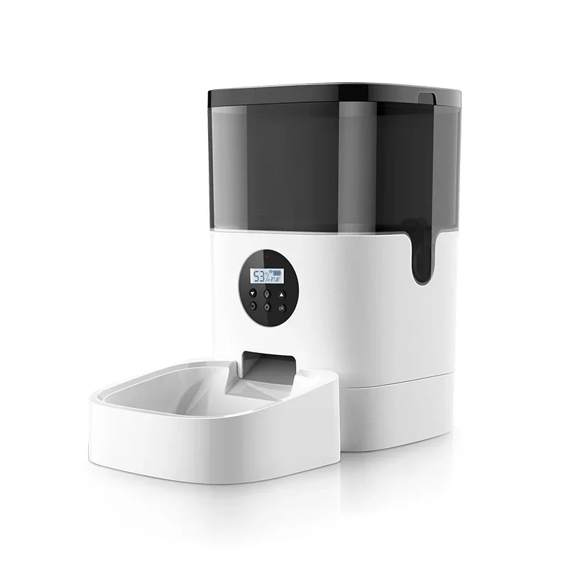 

z 4L/6L WiFi Smart Pet Feeder with Charging Power Source Automatic Rectangle-Shaped Pet Food Dispenser for Cats and Dogs