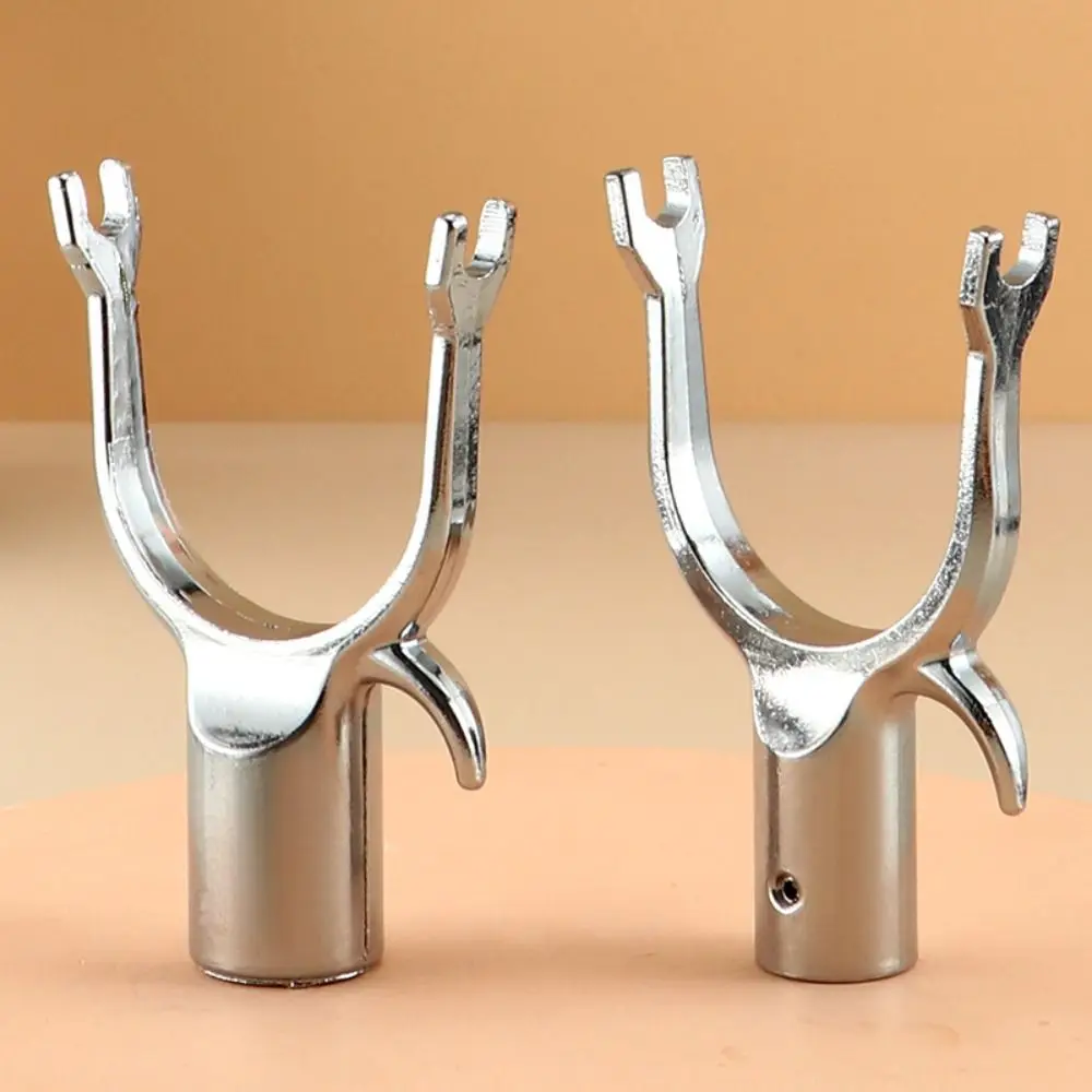 

U Shaped Clothes Rod Joint Aluminum Alloy Durable Clothes Fork Head Portable Laundry Hanging Fork Placing Clothes