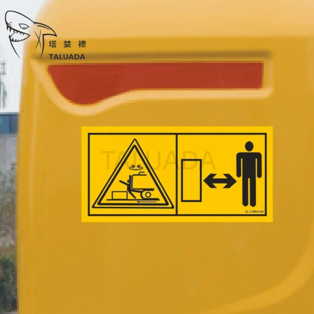 2PCS 17*9 CM Warning Sticker Universial For Excavator Body Sticker Boom Sticker Counterweight Sticker HOTSALE Dangerous Sign