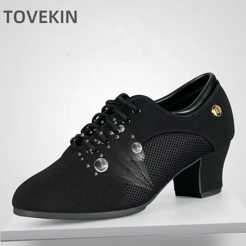 Scarpe da ballo da donna Scarpe da ballo moderne nere per saloni Salsa Ragazzi Jazz Scarpe da allenamento latino Adulti Tango Danza Tennis Uomo