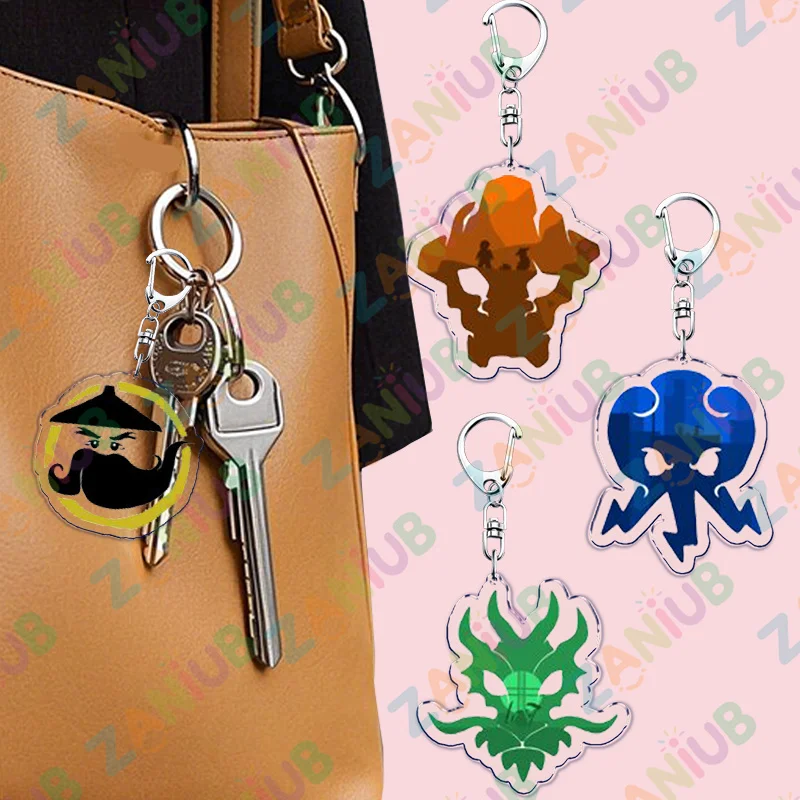 Ninja Dragons Keychains Bag Charm Cute Cartoon Kai Nya Jay Zane Cole Key Chain Keyrings Fans Friends Gifts