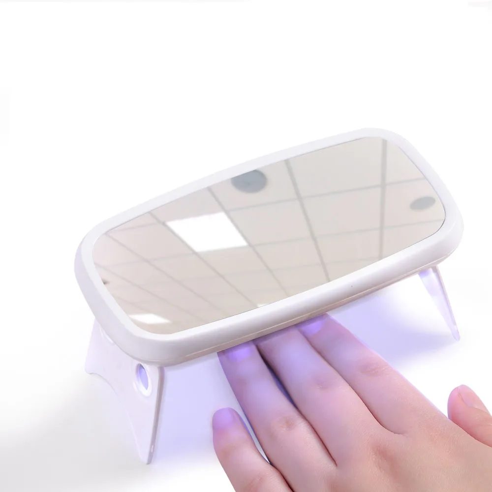 

LINMANDA Mirror 6W Mini Nail Dryer UV Lamp Nail Phototherapy Machine Portable Salon Quick Dry USB Machine For Home