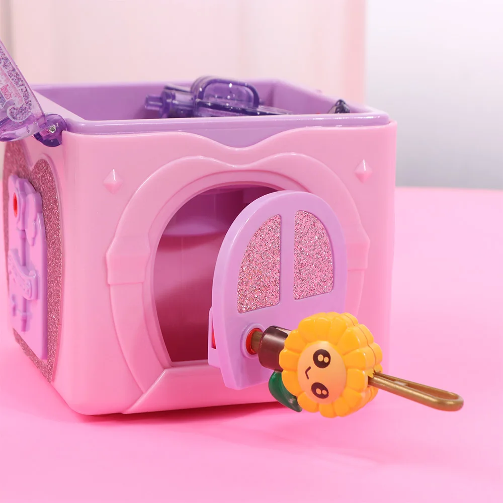 

Princess Girl Treasure Chest Educational DIY Handmade Girls Jewelry Box Unlocking With Lock Key Girl's Jewelry For Children