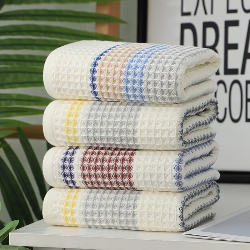 1pcs Waffle Gauze Towel Pure Cotton Small Square Towel Soft and Absorbent Square Adult Facial Wash Children's Small Towel