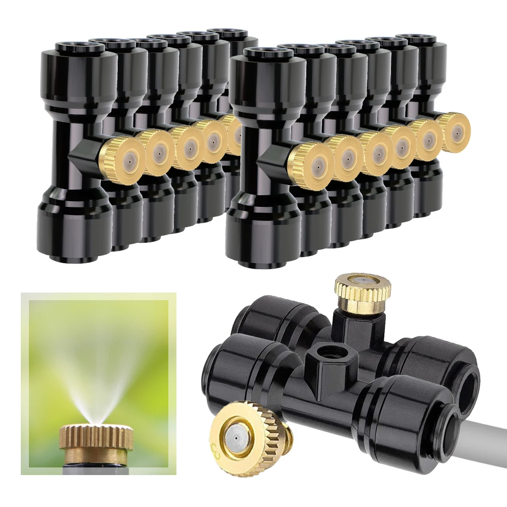 

0.4MM Brass Mist Spray Nozzles Atomized Cooling Watering System Outdoor Garden Irrigation Connector Gardening Watering Sprayer