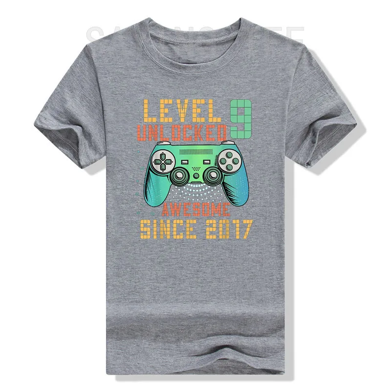 Level 9 Freigeschaltet – Fantastisch seit 2017 Gaming-T-Shirt – Geschenk zum 9. Geburtstag für 9-jährige Jungen – Gamer-T-Shirt – Coole Geschenke für Söhne zum Geburtstag – Detail 8
