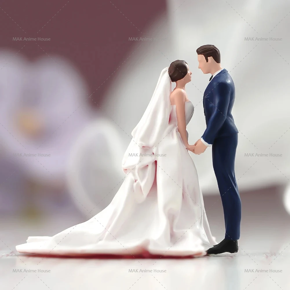 미니어처 수제 1/64 1/43 1/87, 커플 웨딩 홈 장식, 디오라마 피규어 모델, 창의적인 사진, 결혼 선물