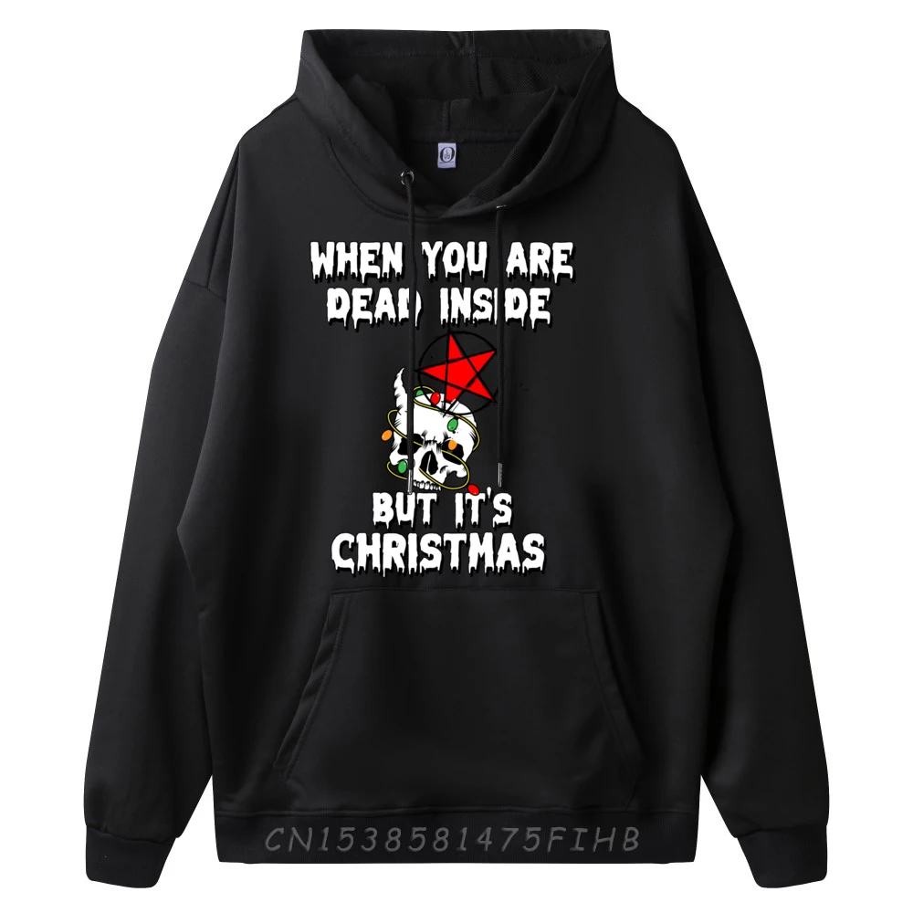 When You Are Dead Inside But It Is Christmas Skull Star Alt Mens Designer Hoodie Luxury Designer 4th Of July