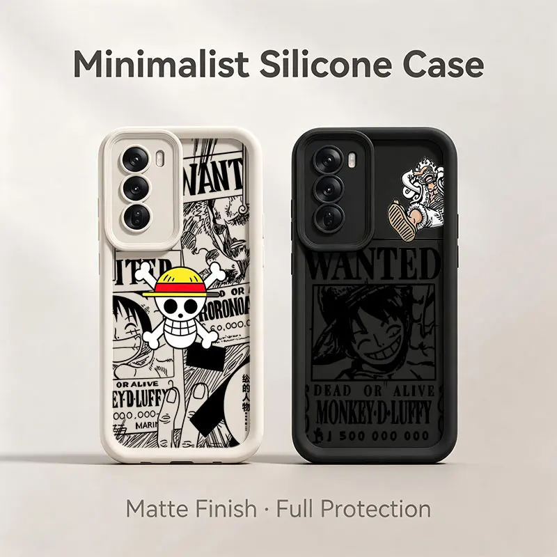 Luffy One Piece Wanted Poster Shockproof Silicone Phone Case For Oppo Realme 16 Pro 15 14 12X 12 11 10 9 8 7 6i 5 Pro Cover