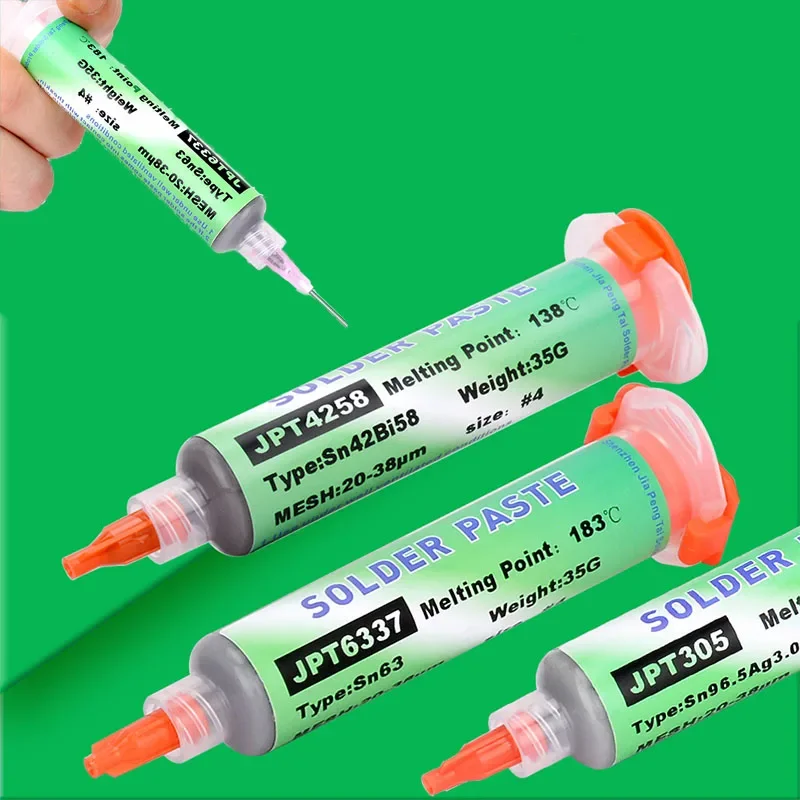 

Needle Tube Solder Paste 138/151/183℃ USB LED BGA Welding Tool Set Tail Plug Maintenance Syringe Flux 20g