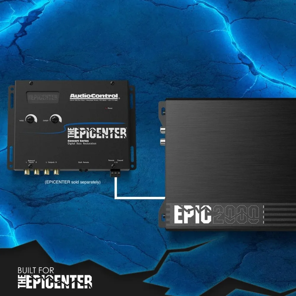 Epic Series 1100 Watt RMS 5-Channel Car Audio Amplifier, Class D, Epic Boost, Subsonic Filter, High-Pass/Low-Pass Filters